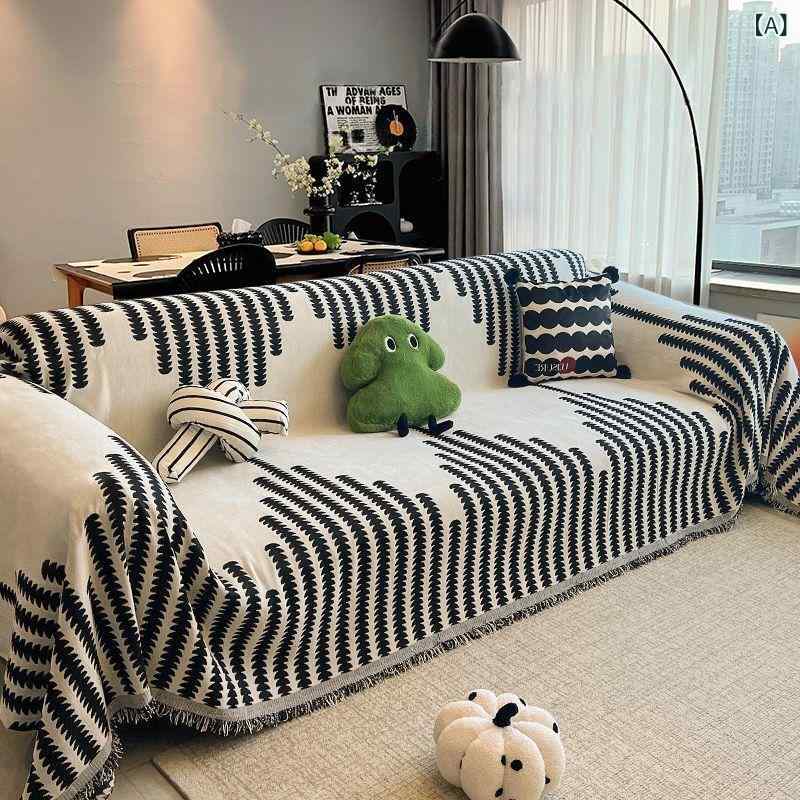 ソファカバー 防猫対策 厚手 シェニール素材 ストライプ 千鳥格子 フルカバー 四季 オールシーズン コーナーL字型 ブランケット 敷物 シンプルモダン ブラック グレー カーキ