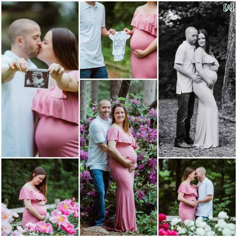 ワンピース レディース マタニティ フリル襟 トレーン マキシ丈 ハイウエスト レース 切り替え コットン 光沢感 レトロ エレガント フォト撮影 お呼ばれ パーティー ドレス 秋冬