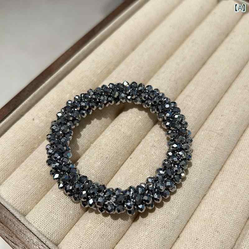 ・素材: 水晶・加工技術: 手工・カラー展開: シルバーグレー、ホワイト、ピンク、ライトブルー、ネイビー、パープル、シャンパン、ブラック・デザイン: ラウンド・スタイル: 欧米風・タイプ: 高伸縮性・スタイル分類: ファッション・通勤・カテゴリ: ヘッドドレス・デザイン分類: ジオメトリック