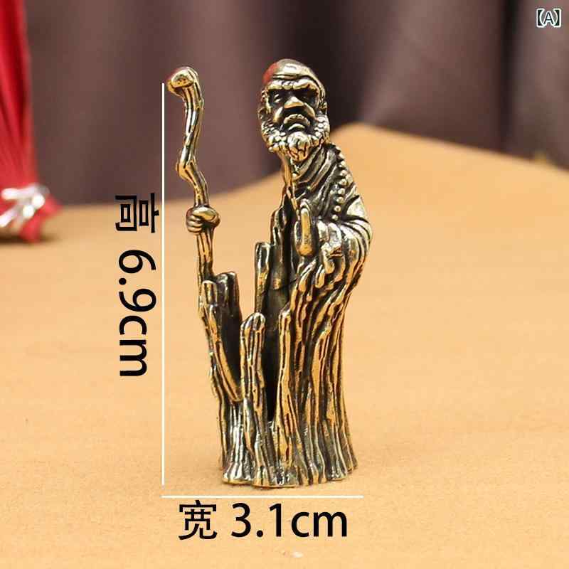 仏像 置物 純真鍮 無垢 達磨大師 だるま オフィス デスク用 茶玩 茶道飾り インテリア 装飾品 工芸品 手遊び品 鑑賞用 縁起物