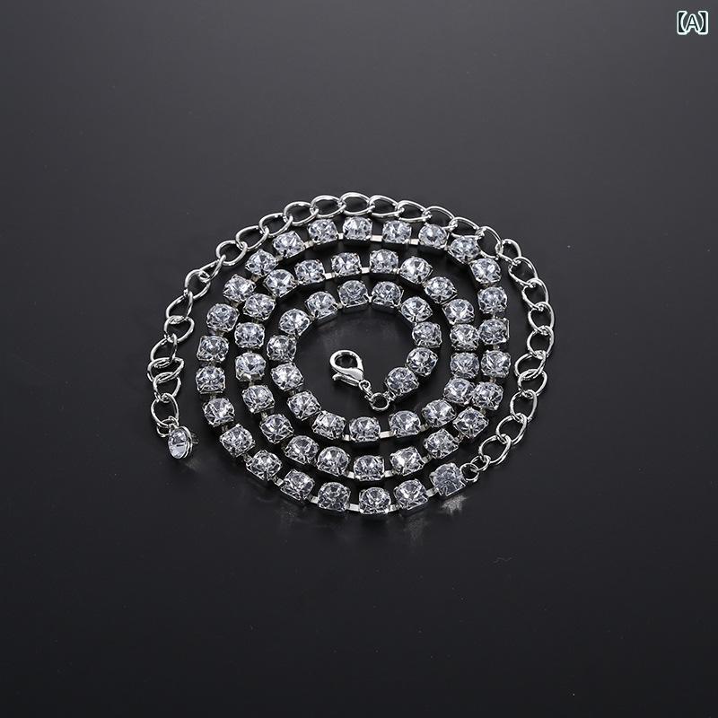 アクセサリー ネックレス ブレスレット 高級感 梅花チェーン ヒップホップ ストリート トレンド 菱形 ..