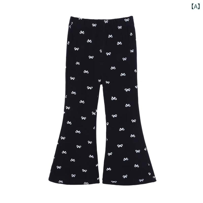 パンツ 女の子 ベビー キッズ 綿 総柄 フレアパンツ 春秋 長ズボン カジュアル 普段使い かわいい 柔ら..