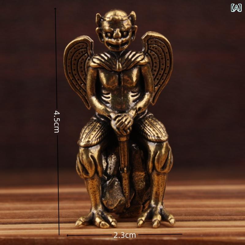 置物 ゴブリン魔王 フィギュア オブジェ ミニサイズ 真鍮製 ブラス レトロ アンティーク調 クリエイテ..