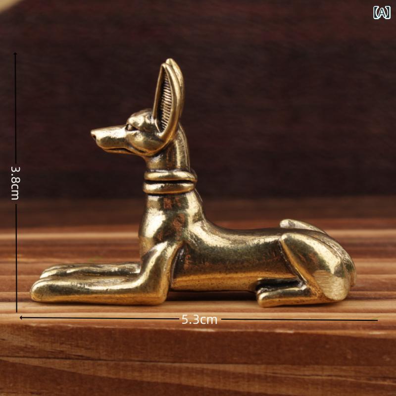 置物 レトロ 真鍮 伏せ犬 オブジェ 卓上 インテリア雑貨 アンティーク調 干支 ドッグ ラッキーアイテム..