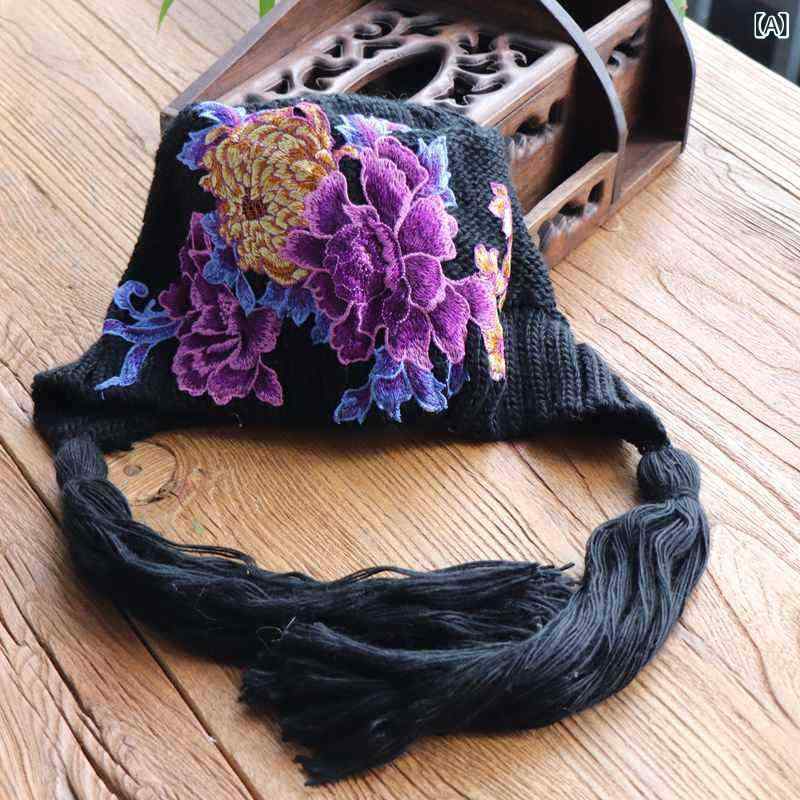 ニット帽 レディース 秋冬 チャイナ