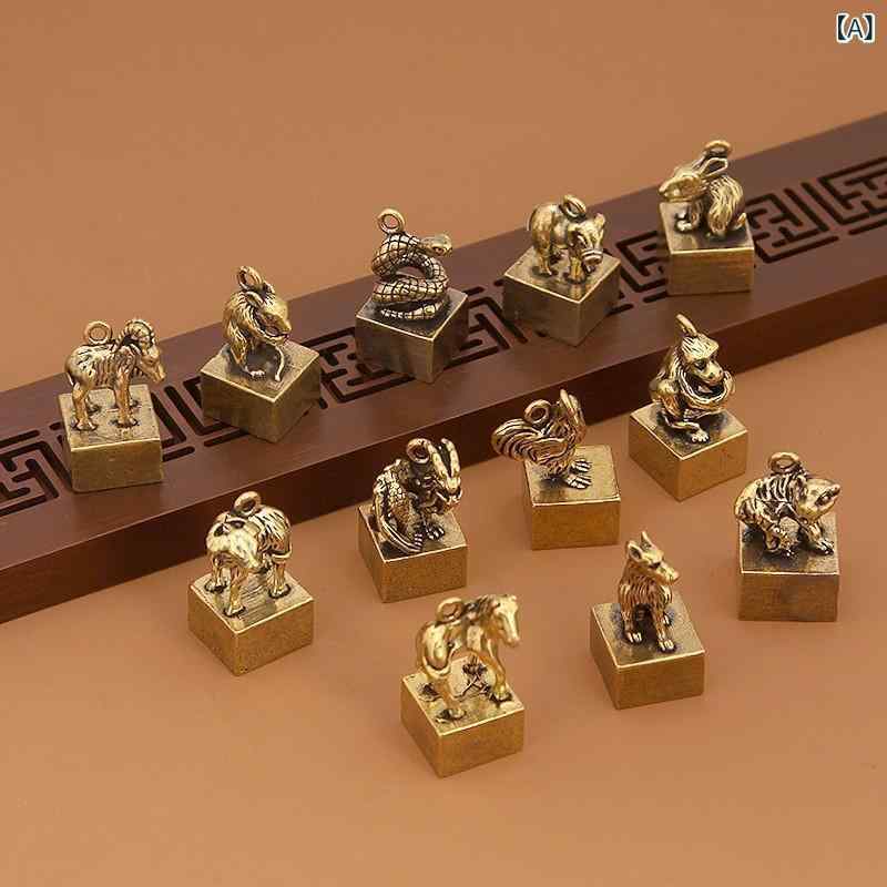 ・カテゴリ: キーホルダー・素材: 真鍮・スタイル: エスニック・カラー展開: 干支印鑑セット（12個）、子、丑、寅、卯、辰、巳、午、未、申、酉、戌、亥・ギフト対応: 個人ギフト・用途（贈答用）: 結婚祝い、誕生日、出産祝い、旅行記念、卒業...