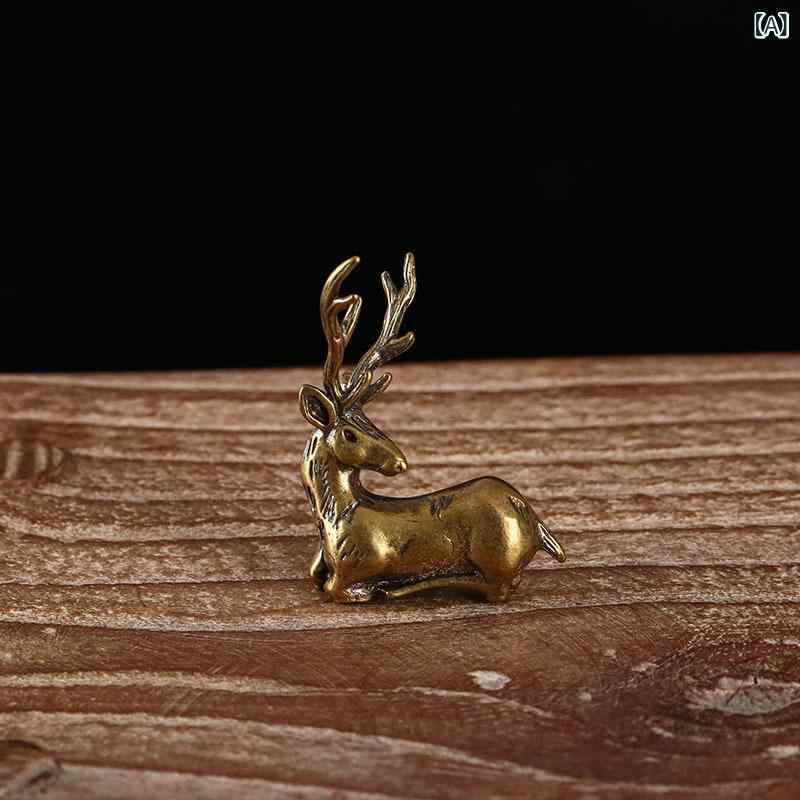 ・製造方法: ロストワックス製法・カテゴリ: 動物・カラー: 小鹿・スタイル: 中華風