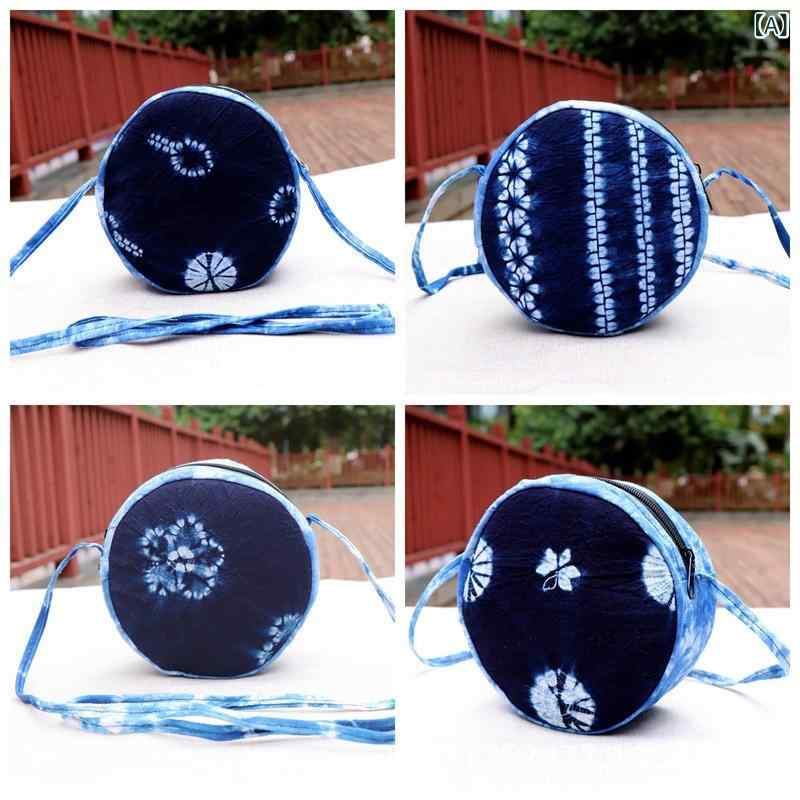 ショルダーバッグ 鞄 ポシェット タイダイ染め 布製 ファブリック 丸型 円形 ミニサイズ 斜め掛け ワンショルダー マルチカラー ソフト カジュアル 普段使い 旅行 デイリー スマホ収納 内ポケット付き