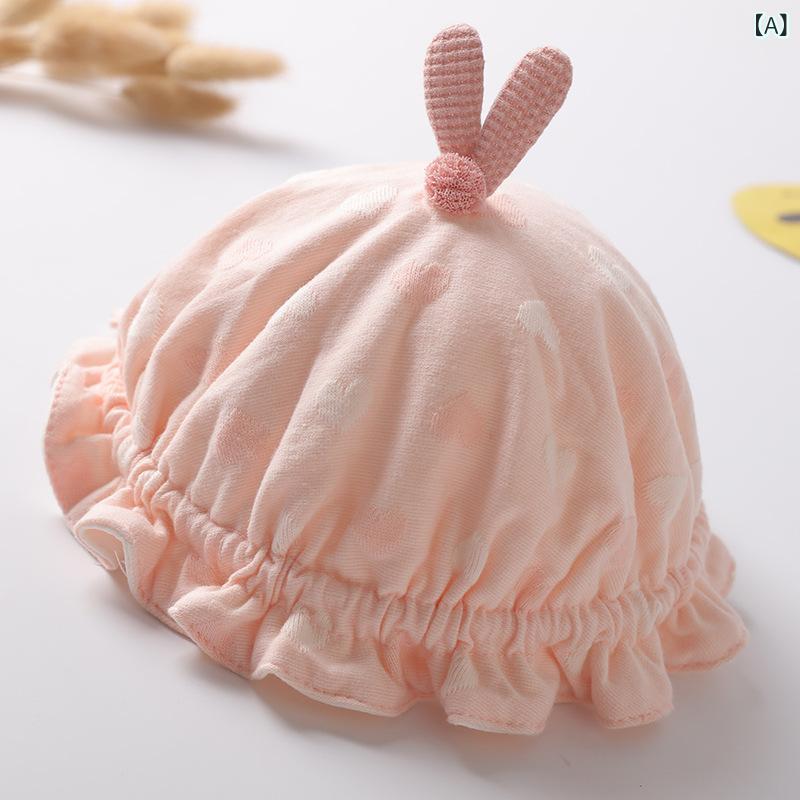 帽子 ベビー 新生児 赤ちゃん 子供用 かわいい 薄手 綿 コットン バケットハット フィッシャーマンハッ..