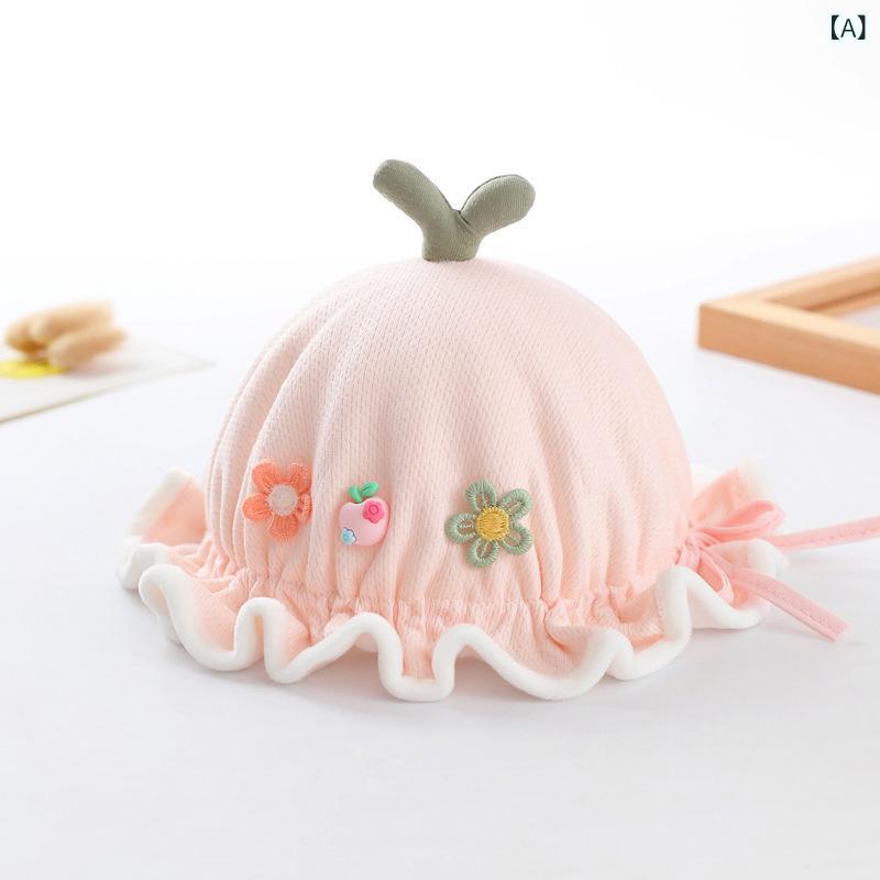 バケットハット ベビー 男の子 女の子 新生児 赤ちゃん 春秋 冬 厚手 サイズ調整可能 コットン 綿 日よ..