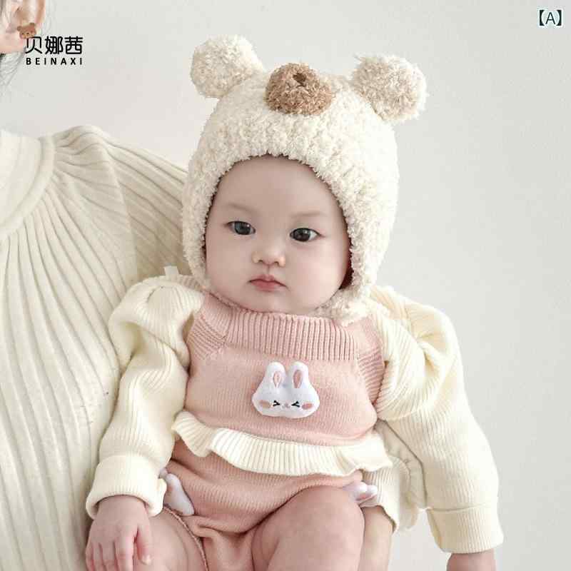 ニット帽 ベビー 男の子 秋冬 かわいい 動物柄 耳あて付き 防寒 暖かい アクリル素材 柔らかい 肌に優..