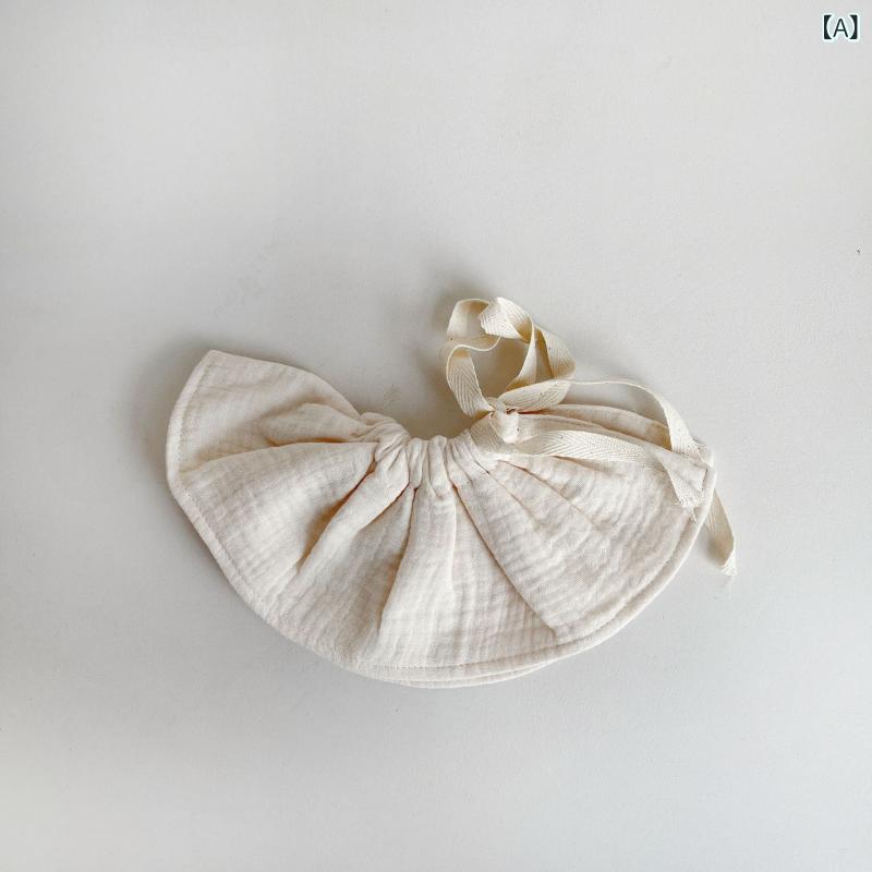 スタイ ベビー よだれかけ ガーゼ 綿 赤ちゃん 吐き戻し防止 吸水速乾 360度回転 円形 ドーナツ型 新生児 乳幼児 食事 離乳食 肌に優しい ソフト