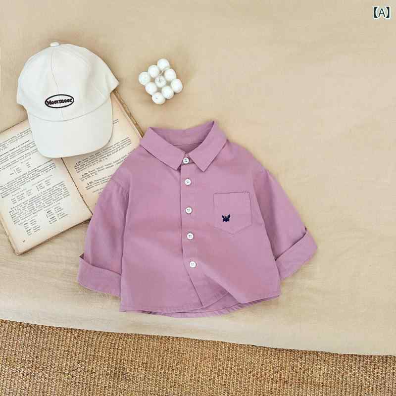 セットアップ 男の子 ベビー 男児 韓国風 春秋 長袖 シャツ トップス ロングパンツ 幼稚園 保育園 通園..