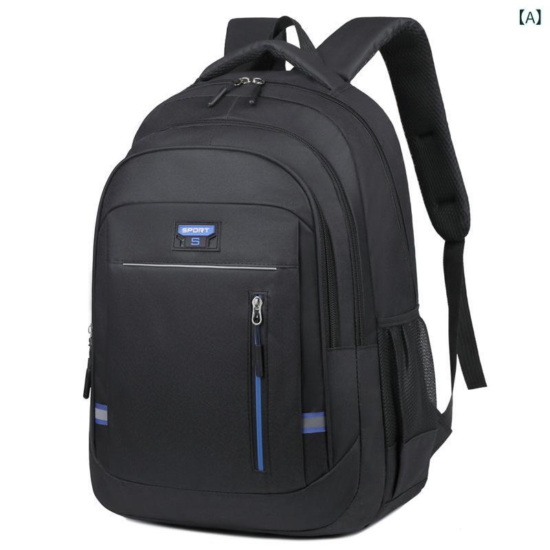 Rucksacks, Day Packs - リュックサック 男女兼用 カジュアル ビジネス トラベル 大容量 オックスフォード生地 通気性 パソコン収納 16インチ対応 中学生 高校生 大学生 通学 通勤 デイリーユース 普段使い バイカラー 多色展開