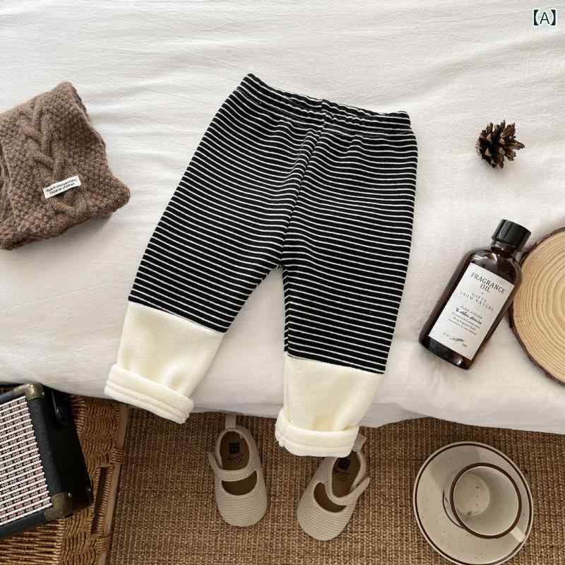 キッズ ベビー 男女兼用 ジョガーパンツ 秋冬 裏起毛 厚手 暖かい 防寒 コットン 柔らかい 韓国風 カジ..