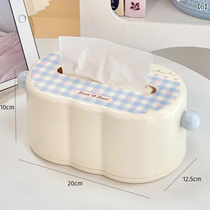 narukiのティッシュケース インスタ映え 淡色 韓国インテリア シンプル モダン プラスチック製 リビング 洗面所 車内 卓上 おしゃれ ボックスティッシュカバー 小物雑貨｜アングル2