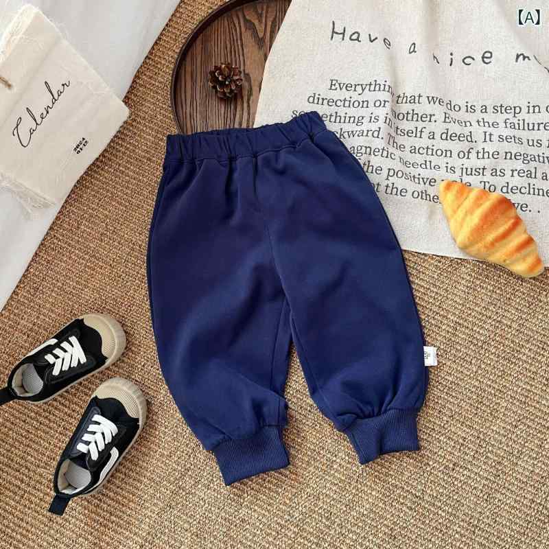 パンツ 男の子 ベビー 韓国風 カジュアル スポーツ スウェット ジョガーパンツ ズボン ウエストゴム お..