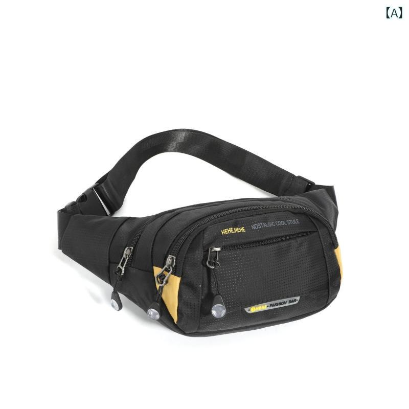 ボディバッグ メンズ ウエストポーチ 斜め掛け カバン ナイロン 防水 超軽量 多機能 耐摩耗 シンプル ポータブル アウトドア スポーツ 作業 デイリーユース 普段使い