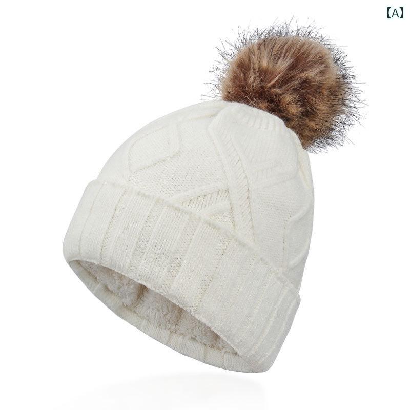 ニット帽 男女兼用 冬 保温 防寒 暖かい 裏起毛 厚手 無地 ジャガード織り アクリル素材 防風 アウトドア レジャー シンプル カジュアル エレガント 欧米風 スタイル