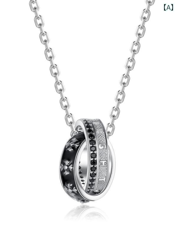 ネックレス メンズ 男性用 騎士の環 ナイトリング 王冠 クラウン 銅製 電気メッキ加工 ヒップホップ ト..