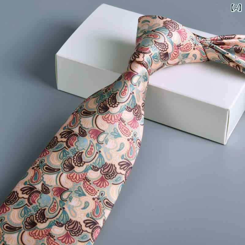 ・カテゴリ: ネクタイ・スタイル: 矢印型・主な素材: ポリエステル・裏地素材: ポリエステル・柄: 花柄・加工方法: プリント・サイズ: 長さ146cm、幅8cm・性別: 男性・対象年齢: 成人・おすすめシーン: 結婚式、ビジネス、オフィス