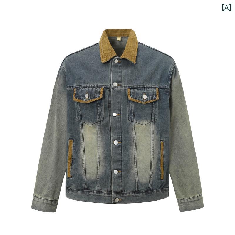 ・機能: 通気性、耐摩耗性・カテゴリ: ジャケット・スタイル: アーバン・ネックライン: 襟付き・シルエット: ルーズフィット・前立て: ジッパー・フード: なし・厚さ: レギュラー・対象: 大人・生地: デニム・主な素材: 綿・着用シーン: デイリー・着丈: レギュラー丈・ポケット: スラッシュポケット・着用方法: アウター・袖丈: 長袖・カラー: ブルー・サイズ展開: M, L, XL, XXL, XXXL・袖タイプ: レギュラー・性別: メンズ