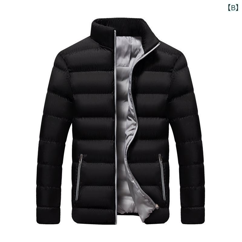 中綿ジャケット メンズ 男性用 秋冬 冬服 スタンドカラー 厚手 防寒 保温 暖かい ...