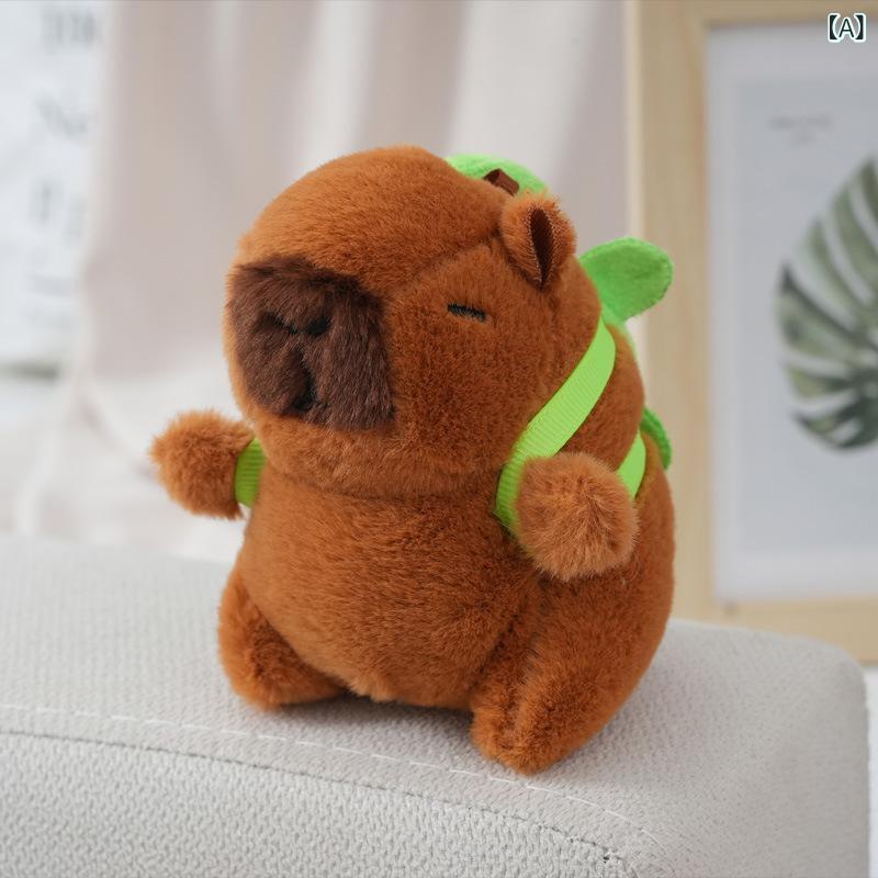 キーホルダー 水豚 カピバラ ぬいぐるみ かわいい マスコット キーリング バッグチャーム 動物 ミニ 小さい 通学 カバン飾り プレゼント