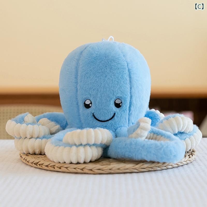 narukiのぬいぐるみ キッズ タコ 八爪魚 抱き枕 クッション マスコット かわいい キャラクター 短毛玩具 誕生日プレゼント｜アングル3