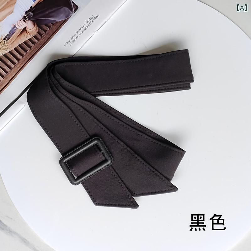 ベルト レディース アウター トレンチコート 用 布製 ウエストマーク 日字バックル 太め シンプル ベーシック カーキ 袖ストラップ