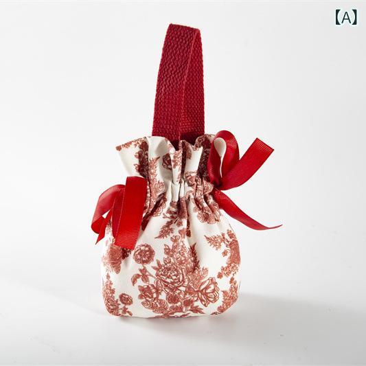 ・形状: 花形・サイズ: 10x6x4cm・カラー展開: 红色花朵,粉色花朵,香槟金花朵・素材: 帆布・スタイル: 商务,田园,卡通,欧式,美式,中式,民族风,古典,地中海,モダン,东南亚,现代艺术,日式杂货,美式乡村,・適用祝日: 婚庆