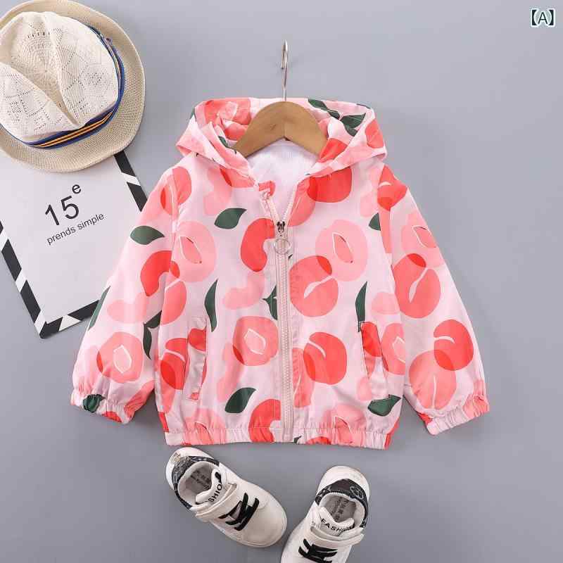 ウインドブレーカー ガールズ キッズ 女の子 花柄 長袖 ジップアップ 防風 ジャケット ブルゾン アウタ..