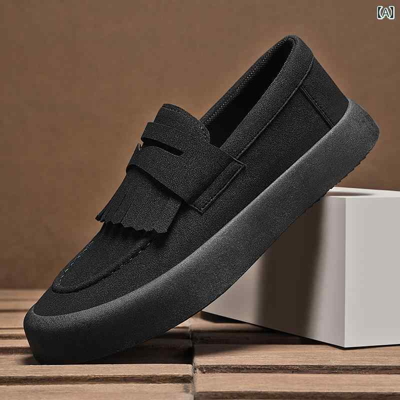 シューズ メンズ ローファー ドライビングシューズ スリッポン モカシン 通気性 PUレザー スエード調 ラウンドトゥ ブリティッシュスタイル おしゃれ カジュアル 普段使い 通勤 秋冬