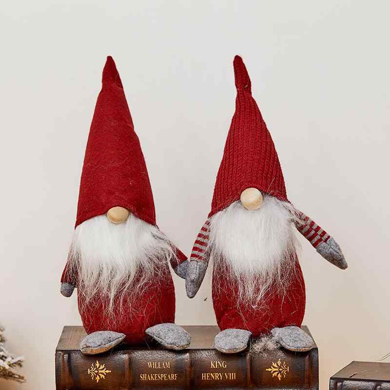 クリスマス ぬいぐるみ トムテ 顔なし妖精 ノーム アメリカン スタイル レッド 布製 卓上 置き型 吊り下げ オーナメント インテリア雑貨 かわいい おしゃれ 飾り 13-60cm