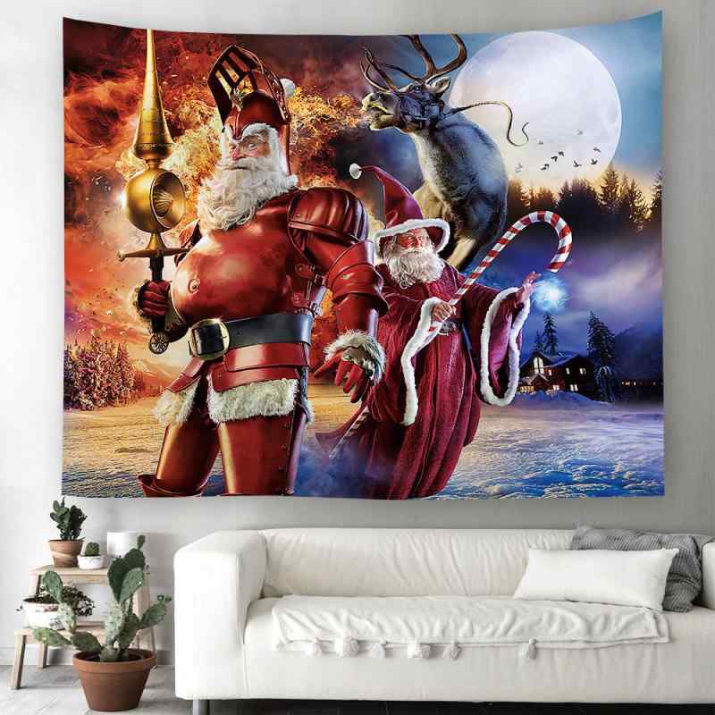タペストリー クリスマス 冬 壁掛け インテリア おしゃれ モダン 大判 長方形 デザインプリント ポリエステル リビング 寝室 部屋飾り ビーチタオル