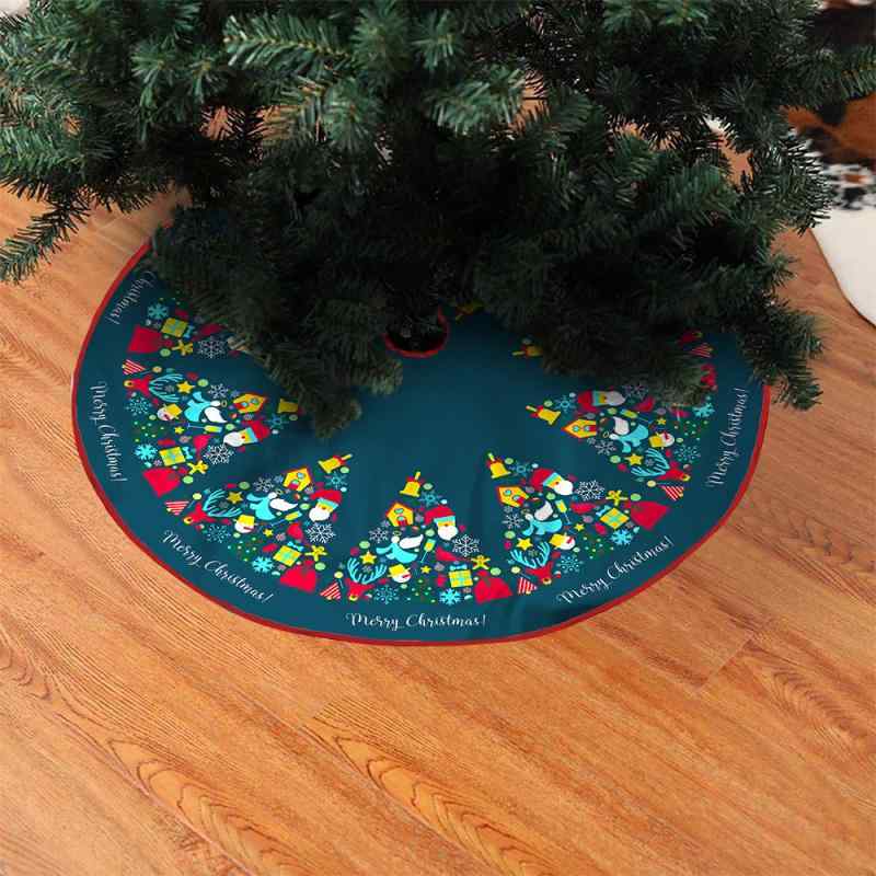 クリスマスツリースカート 足元カバー 装飾マット フランネル ショートパイル 起毛素材 モダン シンプル ホテル 店舗 商業施設 イベント用 クリスマス飾り(x2)