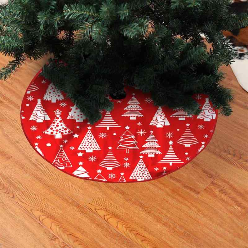 クリスマスツリースカート クリスマス足元カバー ショートボア フランネル ふわふわ素材 ホテル 店舗 ショップ 業務用 イベント装飾 デコレーション 飾り 円形 モダン シンプル(x2)