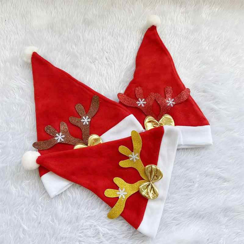 クリスマスハット 大人用 子供用 トナカイの角 かわいい 不織布製 キャップ クリスマスパーティー イベ..