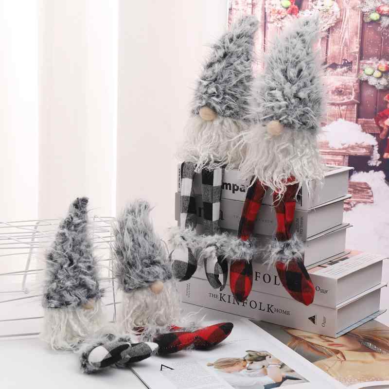 ぬいぐるみ クリスマス 顔なしサンタドール 長毛 ふわふわ 置物 ディスプレイ インテリア 飾り かわいい おしゃれ ギフト