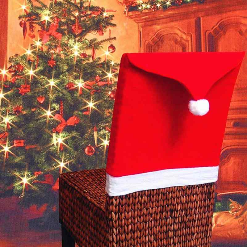 チェアカバー 赤 不織布 クリスマス サンタ帽子型 デザイン 椅子カバー ダイニングテーブル ホテル レストラン 食卓 キッチン デコレーション パーティー イベント 装飾 飾り付け