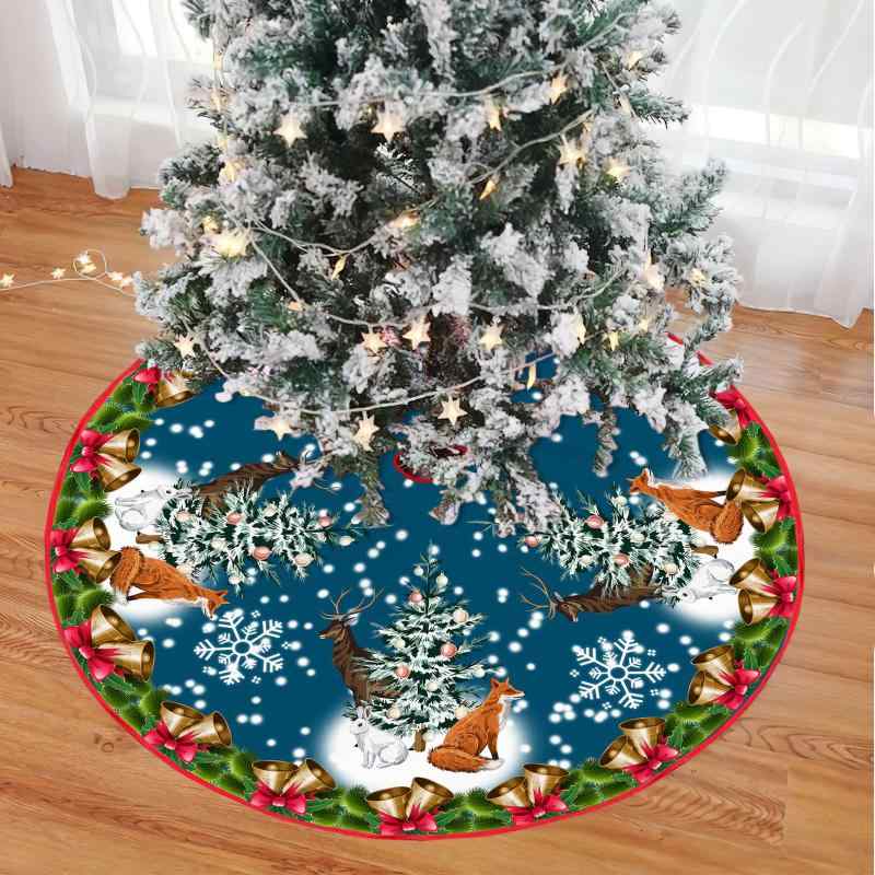 Rakuten - クリスマスツリースカート ショートパイル 足元カバー モダン シンプル 3Dプリント クリスマスデコレーション 商業施設 ホテル 店舗 イベント 華やか 装飾品 冬