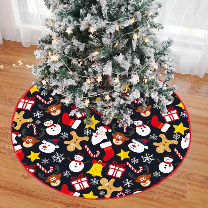 クリスマスツリー足元カバー ショートパイル素材 ツリースカート 足元マット クリスマスデコレーション ホテル 店舗用 モダンデザイン(x2)