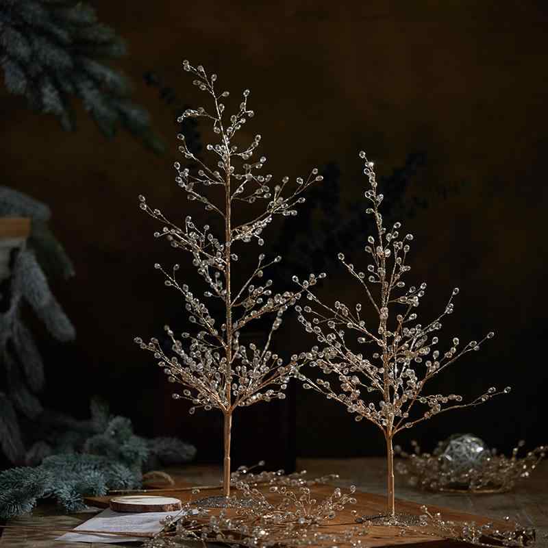 Ceremony, Events Services - クリスマス飾り アクリル ラタン製 ハンドメイド ツリー リース 飾り枝 ショーウィンドウ ディスプレイ 撮影用 インテリア 空間装飾小物