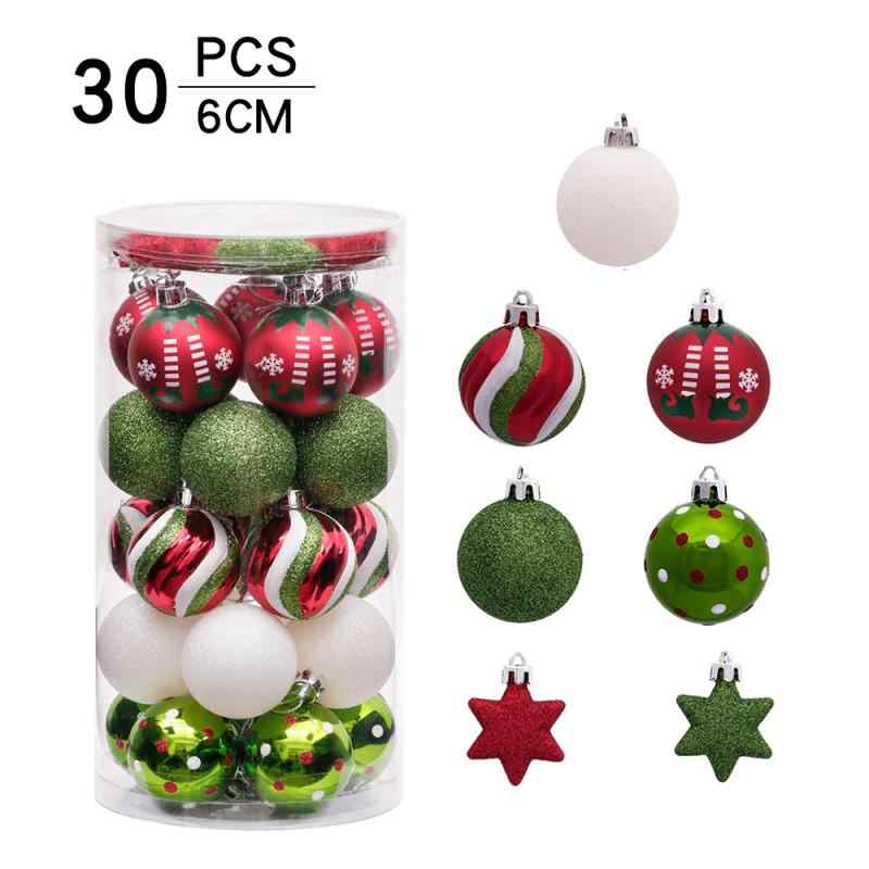 2個セット・素材: プラスチック・規格: 6cm 30個入り・スタイル: ヨーロピアン、モダンアート・カテゴリ: クリスマスボール・適用イベント: クリスマス