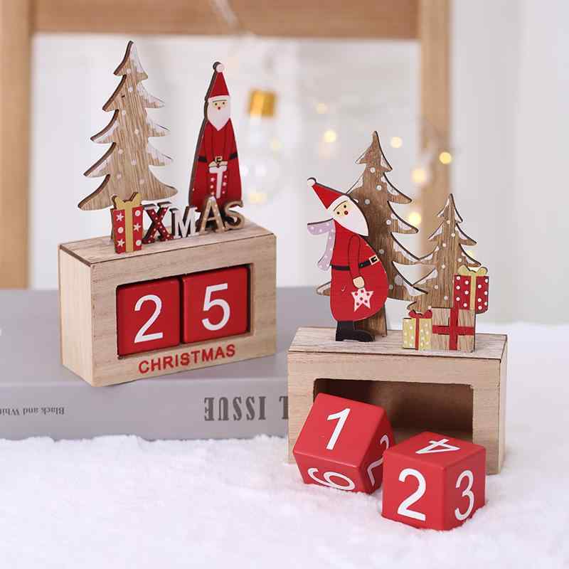 クリスマス飾り 卓上カレンダー ミニチュアオブジェ プラスチック製 サンタクロース トナカイ 雪だるま..