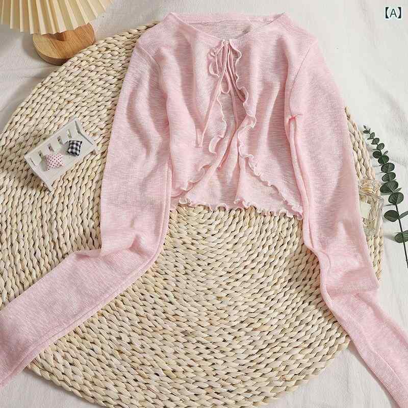 カーディガン レディース 接触冷感 UVカット 薄手 軽量 開襟 ショート丈 Vネック 羽織り 春夏 日焼け対策 冷房対策 トップス デイリーユース