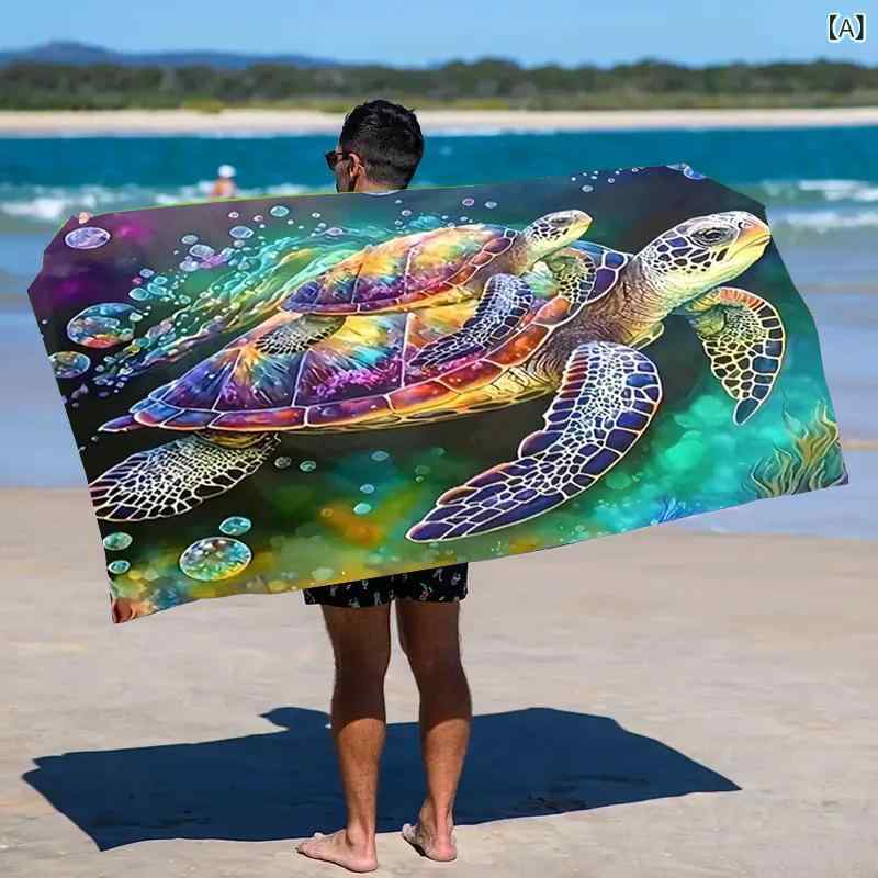 タオル マイクロファイバー 吸水速乾 超軽量 ビーチタオル バスタオル 夏 海水浴 プール スポーツ レジ..