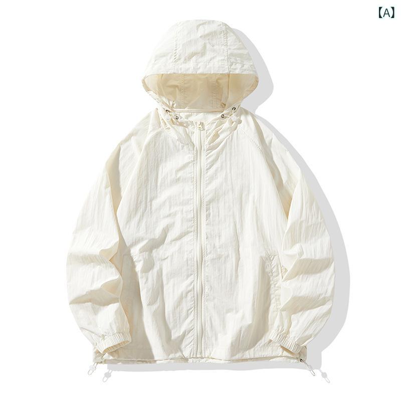 パーカー メンズ 男性用 UVカット 紫外線対策 日焼け止め フード付き 長袖 多色展開 春夏 軽量 薄手 ゆ..