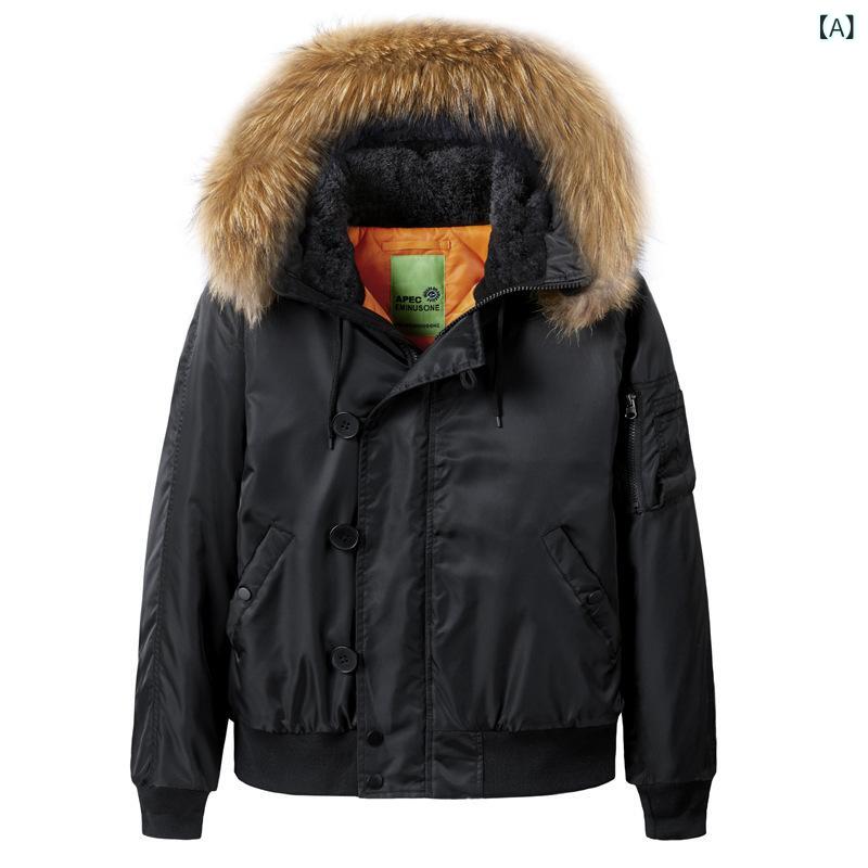 ジャケット メンズ フライトジャケット 中綿 防寒 フード付き ショート丈 アウトドア タクティカル マウンテンパーカー 厚手 秋冬 ポリ..