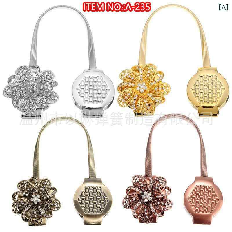 カーテンタッセル 北欧風 マグネット式 磁石クリップ レース素材 おしゃれ モダン クラシック 固定具 模造ゴールド シルバー アンティークブロンズ レッドブロンズ 窓周りインテリア雑貨